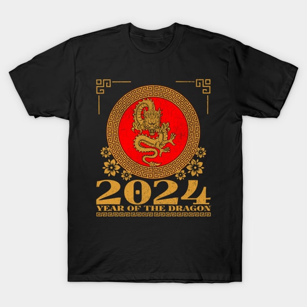 Year Of The Dragon 2024 - Happy New Year 2024 T-Shirt by Bellinna